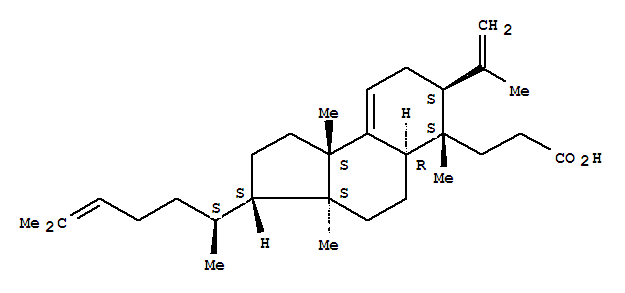 Molecular Structure of 161104-21-8 (1H-Benz[e]indene-6-propanoicacid,3-[(1S)-1,5-dimethyl-4-hexen-1-yl]-2,3,3a,4,5,5a,6,7,8,9b-decahydro-3a,6,9b-trimethyl-7-(1-methylethenyl)-,(3S,3aS,5aR,6S,7S,9bS)-)