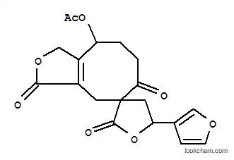 Molecular Structure of 161162-26-1 (Spiro[cycloocta[c]furan-5(3H),3'(2'H)-furan]-2',3,6(1H)-trione,9-(acetyloxy)-5'-(3-furanyl)-4,4',5',7,8,9-hexahydro-, (3'S,5'S,9S)- (9CI))