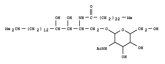 Molecular Structure of 161842-89-3 (Tetracosanamide,N-[(1S,2S,3R)-1-[[[2-(acetylamino)-2-deoxy-b-D-glucopyranosyl]oxy]methyl]-2,3-dihydroxy-16-methylheptadecyl]-(9CI))