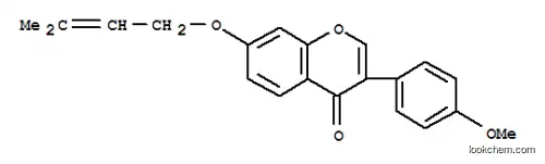 Molecular Structure of 16277-87-5 (3-(4-methoxyphenyl)-7-[(3-methylbut-2-en-1-yl)oxy]-4H-chromen-4-one)