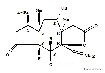 Molecular Structure of 164124-48-5 (5H-Furo[2',3':4,5]azuleno[5,6-b]furan-5,11(6H)-dione,decahydro-7-hydroxy-6a,8a-dimethyl-3-methylene-9-(1-methylethyl)-,(3aR,6aR,7S,8aS,9S,11aR,11bR)-)