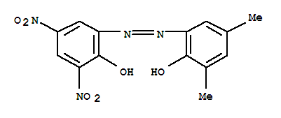 Molecular Structure of 1658-57-7 (Phenol,2-[(2-hydroxy-3,5-dimethylphenyl)azo]-4,6-dinitro- (9CI))