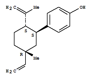 Molecular Structure of 168400-03-1 (Phenol,4-[(1S,2S,5R)-5-ethenyl-5-methyl-2-(1-methylethenyl)cyclohexyl]-)