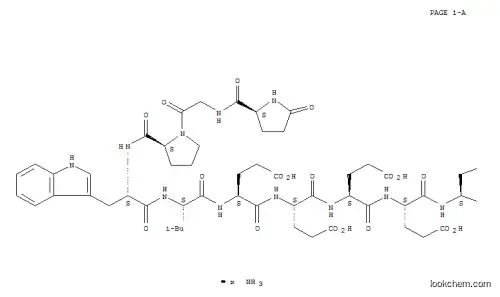 Molecular Structure of 16904-51-1 (18-34-Gastrin I(swine), 18-(5-oxo-L-proline)-22-L-leucine-, ammonium salt (9CI))