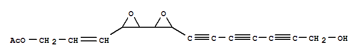 Molecular Structure of 172335-07-8 (2,4,6-Heptatriyn-1-ol,7-[3'-[3-(acetyloxy)-1-propenyl][2,2'-bioxiran]-3-yl]- (9CI))