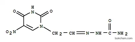 Molecular Structure of 18162-00-0 (2-[2-(5-nitro-2,4-dioxo-3,4-dihydropyrimidin-1(2H)-yl)ethylidene]hydrazinecarboxamide)