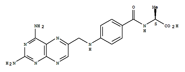 19622-53-8,L-Alanine,N-[4-[[(2,4-diamino-6-pteridinyl)methyl]amino]benzoyl]-,Alanine,N-[p-[[(2,4-diamino-6-pteridinyl)methyl]amino]benzoyl]-, L- (8CI)