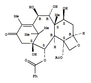198207-98-6,7,11-Methano-9H-cyclodeca[3,4]benz[1,2-b]oxet-9-one,12b-(acetyloxy)-12-(benzoyloxy)-1,2a,3,4,4a,5,6,10,11,12,12a,12b-dodecahydro-4,5,6,11-tetrahydroxy-4a,8,13,13-tetramethyl-,(2aR,4S,4aS,5R,6R,11S,12S,12aR,12bS)-,7,11-Methano-9H-cyclodeca[3,4]benz[1,2-b]oxet-9-one,12b-(acetyloxy)-12-(benzoyloxy)-1,2a,3,4,4a,5,6,10,11,12,12a,12b-dodecahydro-4,5,6,11-tetrahydroxy-4a,8,13,13-tetramethyl-,[2aR-(2aa,4b,4ab,5a,6b,11a,12a,12aa,12ba)]-; Taxuspinanane C