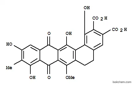 Molecular Structure of 203260-10-0 (Benzo[a]naphthacene-2,3-dicarboxylicacid,5,6,8,13-tetrahydro-1,9,11,14-tetrahydroxy-7-methoxy-10-methyl-8,13-dioxo-)