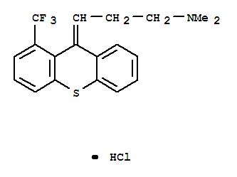 1-Propanamine,N,N-dimethyl-3-[1-(trifluoromethyl)-9H-thioxanthen-9-ylidene]-, hydrochloride(1:1)