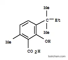 Molecular Structure of 20717-19-5 (2-hydroxy-6-methyl-3-(2-methylbutan-2-yl)benzoic acid)