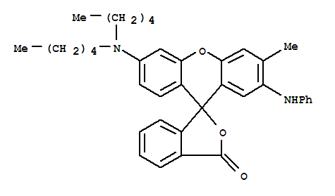 207748-52-5,Spiro[isobenzofuran-1(3H),9'-[9H]xanthen]-3-one,6'-(dipentylamino)-3'-methyl-2'-(phenylamino)-,2-Anilino-3-methyl-6-(di-n-amylamino)fluoran;2-Anilino-3-methyl-6-N,N-dipentylaminofluoran;3-Di-n-pentylamino-6-methyl-7-anilinofluoran;3-Diamylamino-6-methyl-7-anilinofluoran;3-Dipentylamino-6-methyl-7-anilinofluoran; BK 305; BK 305 Black; Yamada Black305