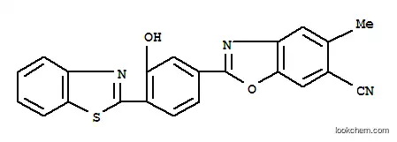 Molecular Structure of 220396-87-2 (6-Benzoxazolecarbonitrile,2-[4-(2-benzothiazolyl)-3-hydroxyphenyl]-5-methyl-)