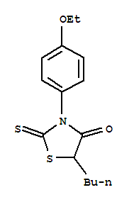 23517-75-1,5-butyl-3-(4-ethoxyphenyl)-2-thioxo-1,3-thiazolidin-4-one,Rhodanine,5-butyl-3-(p-ethoxyphenyl)- (8CI)