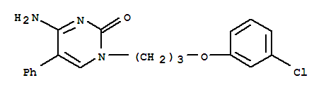 26149-75-7,4-amino-1-[3-(3-chlorophenoxy)propyl]-5-phenylpyrimidin-2(1H)-one,Cytosine,1-[3-(m-chlorophenoxy)propyl]-5-phenyl- (8CI); NSC 211297