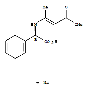 (R)-(+)-alpha-[(3-Methoxy-1-methyl-3-oxo-1-propenyl)amino]-1,4-cyclohexadiene-1-acetic acid sodium salt(26774-89-0)