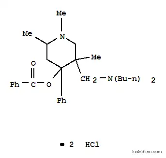 Molecular Structure of 28143-74-0 (5-[(dibutylamino)methyl]-1,2,5-trimethyl-4-phenylpiperidin-4-yl benzoate dihydrochloride)