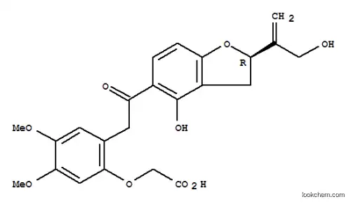 Molecular Structure of 30892-35-4 (Acetic acid,[2-[2-[(2R)-2,3-dihydro-4-hydroxy-2-[1-(hydroxymethyl)ethenyl]-5-benzofuranyl]-2-oxoethyl]-4,5-dimethoxyphenoxy]-(9CI))