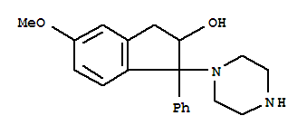 1H-Inden-2-ol,2,3-dihydro-5-methoxy-1-phenyl-1-(1-piperazinyl)- cas  3199-88-0