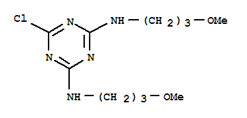 3426-63-9,1,3,5-Triazine-2,4-diamine,6-chloro-N2,N4-bis(3-methoxypropyl)-,s-Triazine,2-chloro-4,6-bis[(3-methoxypropyl)amino]- (6CI,7CI,8CI); 2-Chloro-4,6-bis(3-methoxypropylamino)-s-triazine;NSC 19750