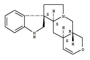 34723-40-5,Spiro[3H-indole-3,6'(4'aH)-[1H]pyrano[3,4-f]indolizine],1,2,5',5'a,7',8',10',10'a-octahydro-, (3S,4'aS,5'aS,10'aR)-,Formosanan;Spiro[3H-indole-3,6'(4'aH)-[1H]pyrano[3,4-f]indolizine],1,2,5',5'a,7',8',10',10'a-octahydro-, [4'aS-(4'aa,5'aa,6'b,10'ab)]-; [4'aS-(4'aa,5'aa,6'b,10'ab)]-1,2,5',5'a,7',8',10',10'a-Octahydrospiro[3H-indole-3,6'(4'aH)-[1H]pyrano[3,4-f]indolizine]