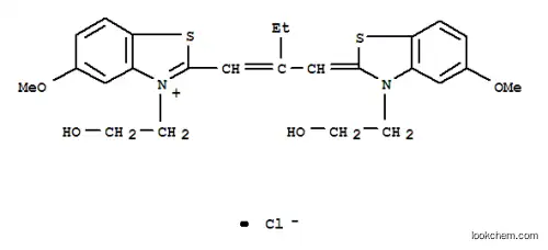 Molecular Structure of 34979-98-1 (3,3'-Di(2-hydroxyethyl)-5,5'-dimethoxy-9-ethylthiacarbocyanine chloride)