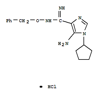 1H-Imidazole-4-carboximidamide,5-amino-1-cyclopentyl-N-(phenylmethoxy)-, hydrochloride (1:1) cas  36125-57-2