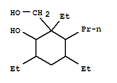 Cyclohexanemethanol,1,3,5-triethyl-2-hydroxy-6-propyl- cas  4187-58-0