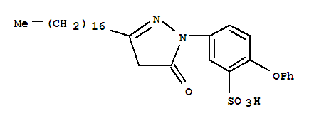 Benzenesulfonic acid,5-(3-heptadecyl-4,5-dihydro-5-oxo-1H-pyrazol-1-yl)-2-phenoxy-