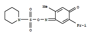 2,5-Cyclohexadiene-1,4-dione,2-methyl-5-(1-methylethyl)-, 1-[O-(1-piperidinylsulfonyl)oxime]