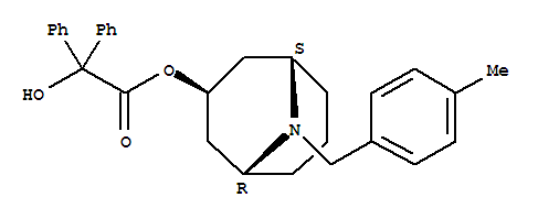 Benzilic acid,9-(p-methylbenzyl)-9-azabicyclo[3.3.1]non-3-yl ester, exo- (8CI) cas  5196-56-5