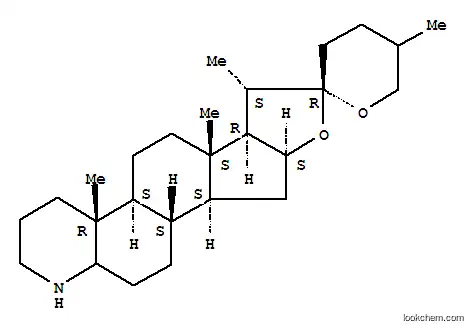 Molecular Structure of 52746-01-7 (Spiro[8H-furo[3',2':1,2]indeno[5,4-f]quinoline-8,2'-[2H]pyran],docosahydro-4a,5',6a,7-tetramethyl-, (2'R,4aR,4bS,6aS,6bR,7S,9aS,10aS,10bS)-)