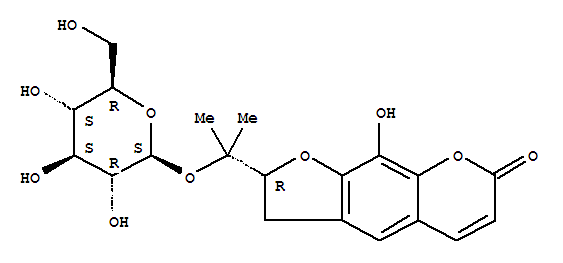 7H-Furo[3,2-g][1]benzopyran-7-one,2-[1-(b-D-glucopyranosyloxy)-1-methylethyl]-2,3-dihydro-9-hydroxy-,(2R)-