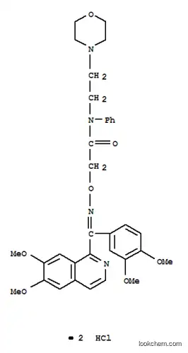 Molecular Structure of 54022-69-4 (4-(2-{[({[(1E)-(6,7-dimethoxyisoquinolin-1-yl)(3,4-dimethoxyphenyl)methylidene]ammonio}oxy)acetyl](phenyl)amino}ethyl)morpholin-4-ium dichloride)