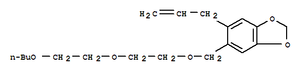 5437-93-4,5-{[2-(2-butoxyethoxy)ethoxy]methyl}-6-(prop-2-en-1-yl)-1,3-benzodioxole,1,3-Benzodioxole,5-[[2-(2-butoxyethoxy)ethoxy]methyl]-6-(2-propenyl)- (9CI); Toluene, 2-allyl-a-[2-(2-butoxyethoxy)ethoxy]-4,5-methylenedioxy-(6CI); NSC 16489
