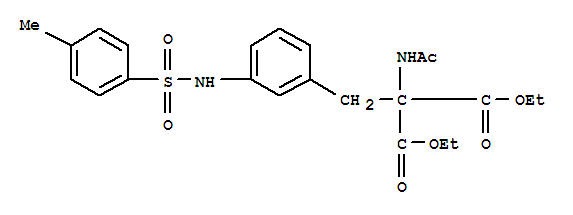 5458-46-8,diethyl 2-acetamido-2-[[3-[(4-methylphenyl)sulfonylamino]phenyl]methyl ]propanedioate,Malonicacid, acetamido[m-(p-toluenesulfonamido)benzyl]-, diethyl ester (8CI); NSC23600