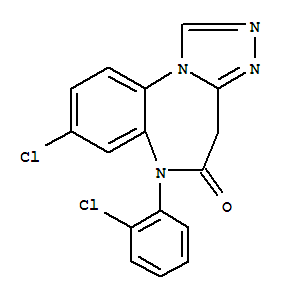 54705-82-7,4H-[1,2,4]Triazolo[4,3-a][1,5]benzodiazepin-5(6H)-one,8-chloro-6-(2-chlorophenyl)-,BAU 426