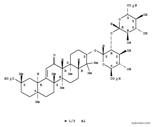 Molecular Structure of 56271-77-3 (a-D-Glucopyranosiduronic acid, (3b,20b)-20-carboxy-11-oxo-30-norolean-12-en-3-yl 2-O-b-D-glucopyranuronosyl-, aluminumsalt (3:1))