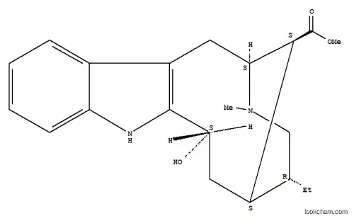 Molecular Structure of 56691-99-7 (Vobasan-17-oic acid,19,20-dihydro-3-hydroxy-, methyl ester, (3b,20a)- (9CI))