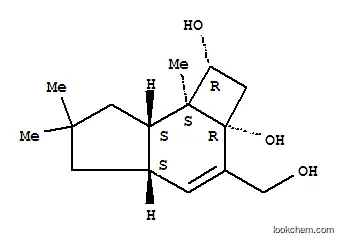 Molecular Structure of 57566-22-0 (1,2,4a,5,6,7,7a,7b-Octahydro-3-(hydroxymethyl)-6,6,7b-trimethyl-2aH-cyclobut[e]indene-1,2a-diol)