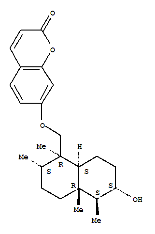 58939-88-1,Kamolol,2H-1-Benzopyran-2-one,7-[(decahydro-6-hydroxy-1,2,4a,5-tetramethyl-1-naphthalenyl)methoxy]-, (1a,2b,4aa,5a,6b,8ab)-; Kamolol (7CI)