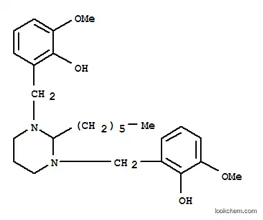 Molecular Structure of 6079-06-7 (o-Cresol, a,a'-(2-hexyldihydro-1,3(2H,4H)-pyrimidinediyl)bis[6-methoxy-(7CI,8CI))
