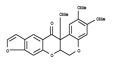 61419-05-4,(6aS)-6aβ,13a-Dihydro-2,3,13aβ-trimethoxy[1]benzopyrano[3,4-b]furo[3,2-g][1]benzopyran-13(6H)-one,[1]Benzopyrano[3,4-b]furo[3,2-g][1]benzopyran-13(6H)-one,6a,13a-dihydro-2,3,13a-trimethoxy-, (6aS-cis)-; Neobanone