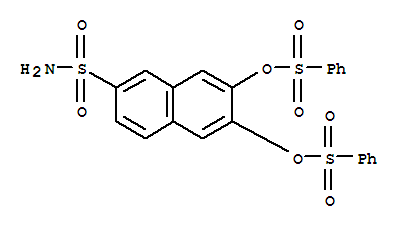 63217-38-9,6,7-bis[(phenylsulphonyl)oxy]naphthalene-2-sulphonamide,6,7-bis[(phenylsulphonyl)oxy]naphthalene-2-sulphonamide