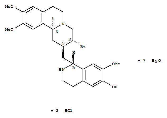 6-Isoquinolinol,1-[[(2S,3R,11bS)-3-ethyl-1,3,4,6,7,11b-hexahydro-9,10-dimethoxy-2H-benzo[a]quinolizin-2-yl]methyl]-1,2,3,4-tetrahydro-7-methoxy-,hydrochloride, hydrate (1:2:7), (1R)-