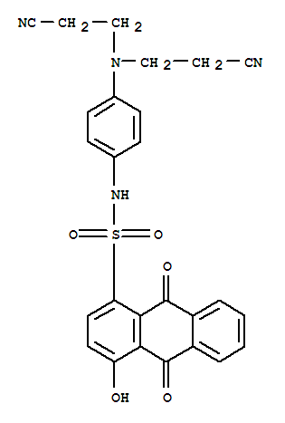 66903-22-8,N-[4-[Bis(2-cyanoethyl)amino]phenyl]-9,10-dihydro-4-hydroxy-9,10-dioxo-1-anthracenesulfonamide,