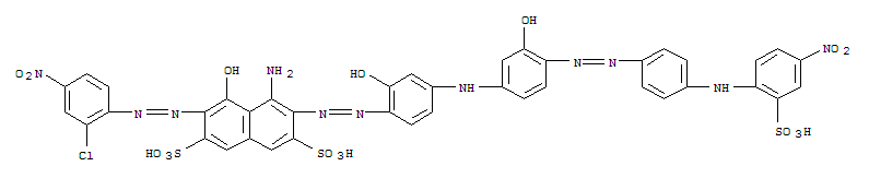 2,7-Naphthalenedisulfonicacid,4-amino-6-[2-(2-chloro-4-nitrophenyl)diazenyl]-5-hydroxy-3-[2-[2-hydroxy-4-[[3-hydroxy-4-[2-[4-[(4-nitro-2-sulfophenyl)amino]phenyl]diazenyl]phenyl]amino]phenyl]diazenyl]
