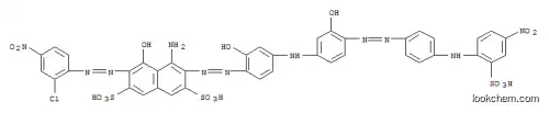 Molecular Structure of 68134-20-3 (4-amino-6-[(2-chloro-4-nitrophenyl)azo]-5-hydroxy-3-[[2-hydroxy-4-[[3-hydroxy-4-[[4-[(4-nitro-2-sulphophenyl)amino]phenyl]azo]phenyl]amino]phenyl]azo]naphthalene-2,7-disulphonic acid)