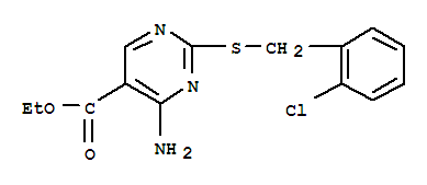 5-Pyrimidinecarboxylicacid, 4-amino-2-[[(2-chlorophenyl)methyl]thio]-, ethyl ester cas  7149-61-3