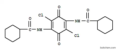 Molecular Structure of 7254-26-4 (Cyclohexanecarboxamide,N,N'-(3,6-dichloro-p-benzoquinone-2,5-ylene)bis- (8CI))